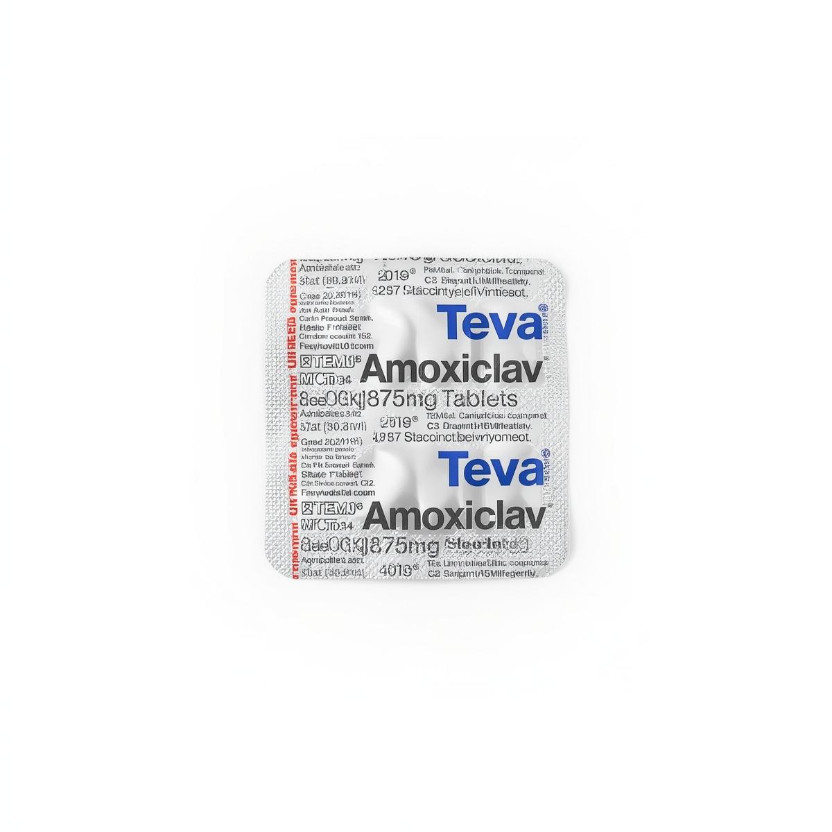 Amoxiclav Teva 875 мг / 125 мг (14 таблеток) — купить в Израиле, доставка в день заказа!